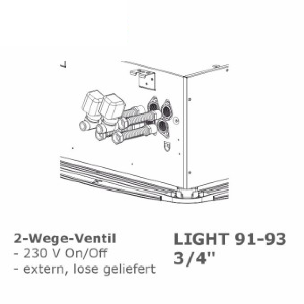 2 Wege Ventilbaugruppen 3/4", LIGHT 91-93, extern, lose